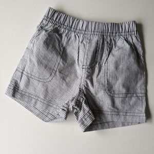 Carter's Toddler Baby boy size 18 months gray and white striped cotton shorts